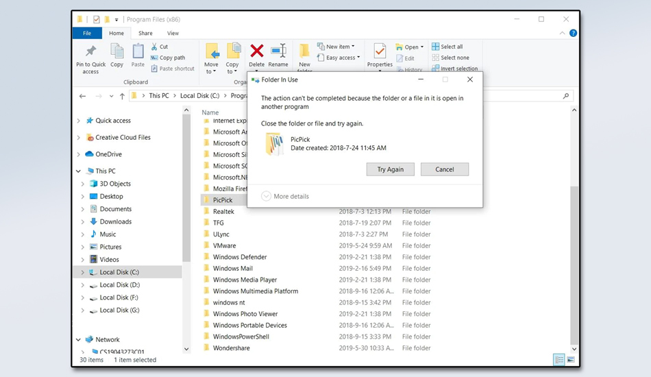 حل مشکل پاک نشدن فایل در ویندوز